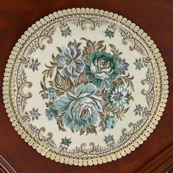Gold Silver Embroidered Table Mat