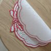 Round Linen Embroidered Placemat