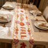 Thanksgiving Pumpkin Embroidered Table Runner