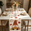 Thanksgiving Pumpkin Embroidered Table Runner