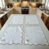 White Linen Embroidered Placemat