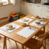 White Linen Embroidered Placemat
