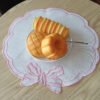 Round Linen Embroidered Placemat