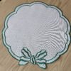 Round Linen Embroidered Placemat