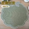 Round Linen Embroidered Placemat