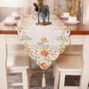 European Embroidered Cutwork Table Runner