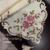Floral Embroidered Cutwork Table Runner