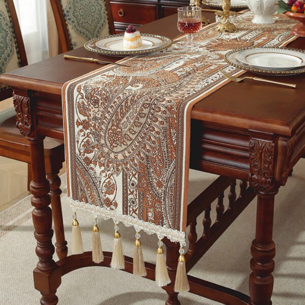 table runner (1) Black Chenille Table Runner