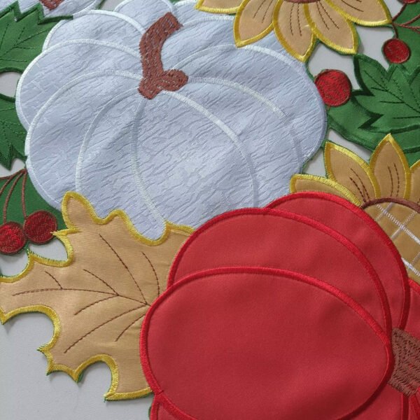 Thanksgiving Cutwork Embroidered Table Runner