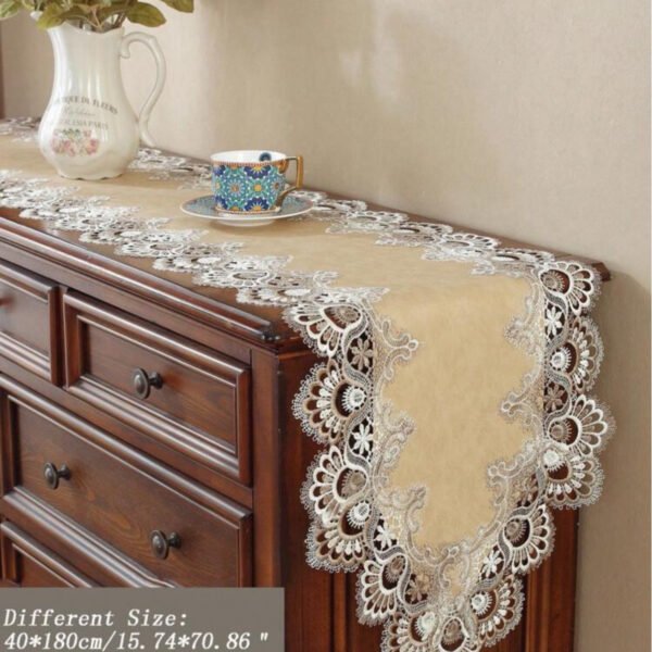 Waterproof PU Lace Table Runner