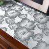 table runner (2) Light Gray Double Layer Jacquard Table Runner