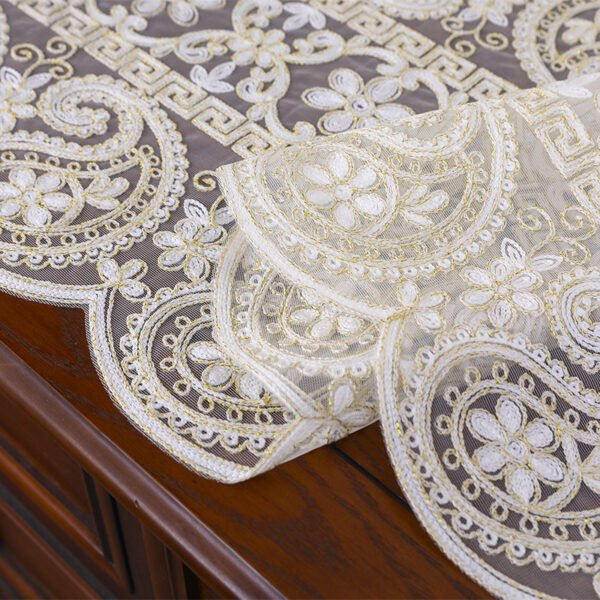 French Vintage Lace Dining Table Runner