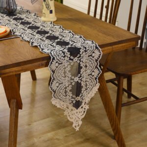 Black Lace Table Runner
