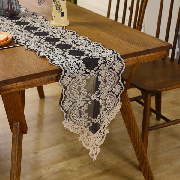 table runner (2) Black Lace Table Runner