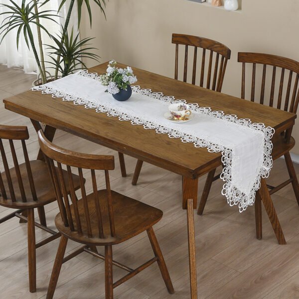 table runner (2) White Lace Cutwork Table Runner