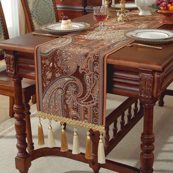 table runner (2) Black Chenille Table Runner