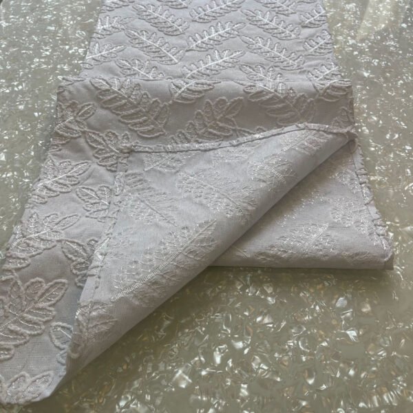 table runner (2) Silver Leaf Embroidered Table Runner