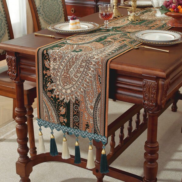 table runner (3) Black Chenille Table Runner