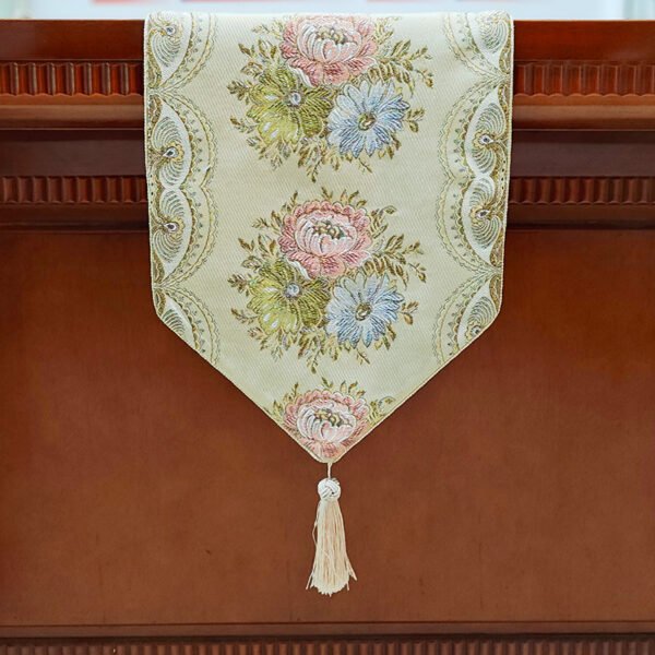European Jacquard Embroidered Table Runner