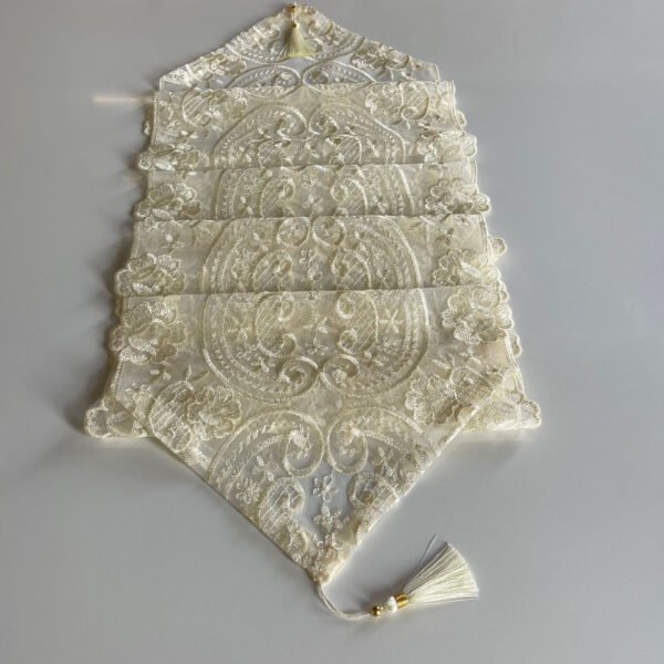 Heavy Embroidered Lace Table Runner