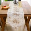 Double Layer Mesh Embroidered Table Runner
