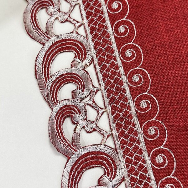 Christmas Red Embroidered Table Runner