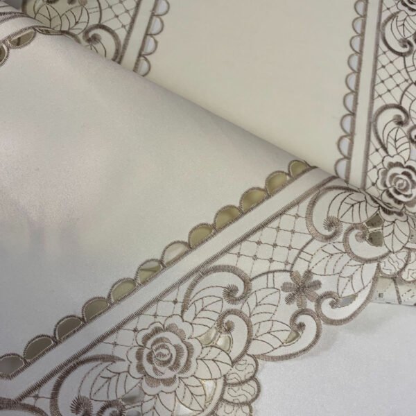 Embroidered Cutwork Fabric Table Runner