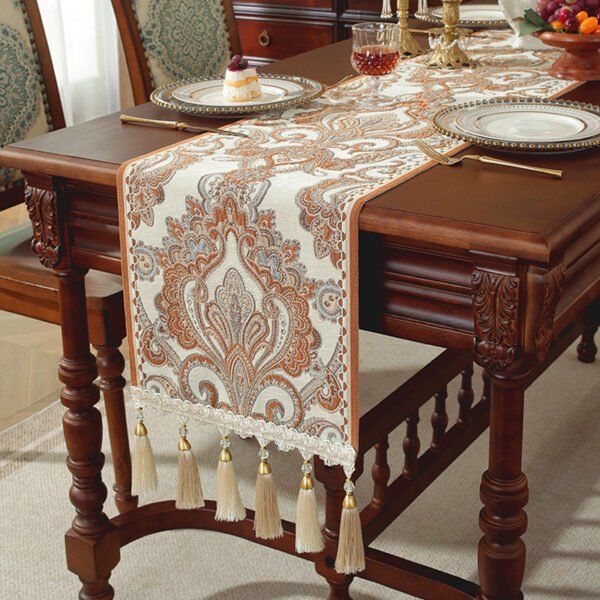 table runner (4) Black Chenille Table Runner