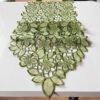 table runner (6) Green Cutwork Embroidered Table Runner