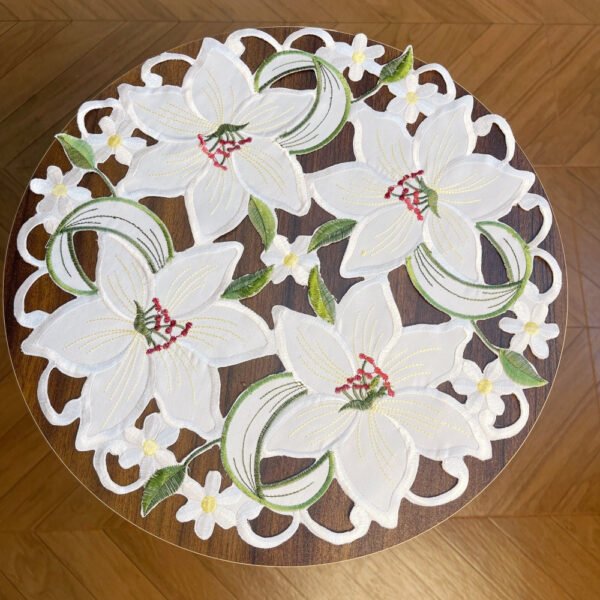 table runner (6) Lily Embroidered Table Runner