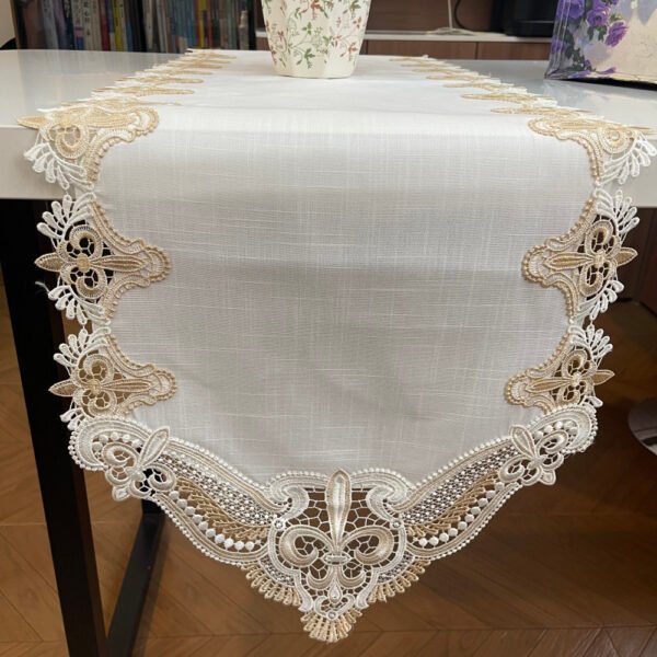 table runner (6) Green Pink Elegant Table Runner