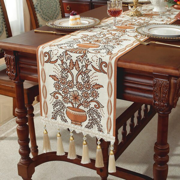 table runner (7) Black Chenille Table Runner