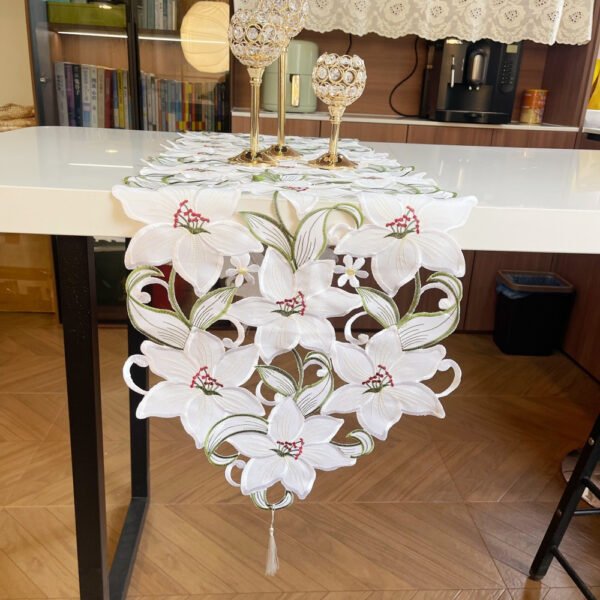 table runner (7) Lily Embroidered Table Runner