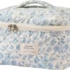 Large Travel Quilted Makeup Bag for Women